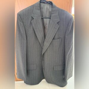 Classic Gray Pinstripe Men's Blazer